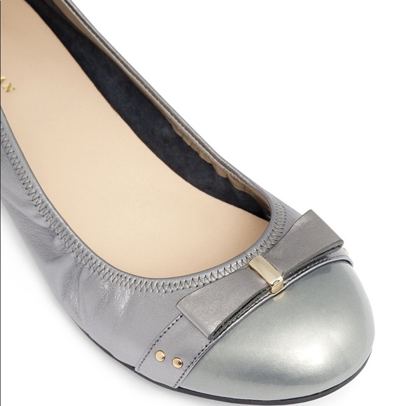 cole haan silver flats